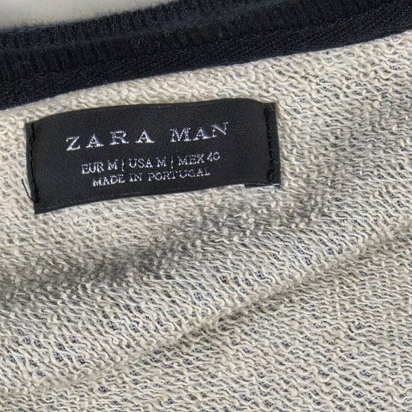 Zara Man Floral Bomber Jacket Mens M Black Green Zip Up Lightweight Causal - Picture 4 of 8